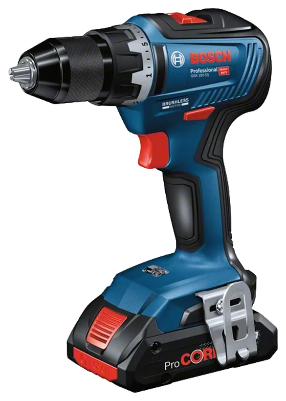 Bosch GSR 18V-55, درل شحن